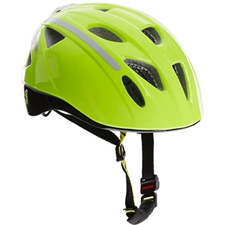 Alpina Kids Ximo Flash Be Visible Reflection, Größe 45 - 49 cm - Fahrradhelm, Farbe Gelb – Bild 2
