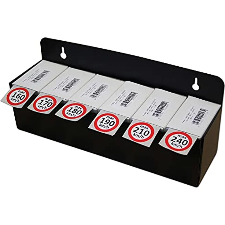 EICHNER Aufkleber-Set Geschwindigkeit, rot/weiß, 6x 100 St., ablösbar, selbstklebend – Bild 1