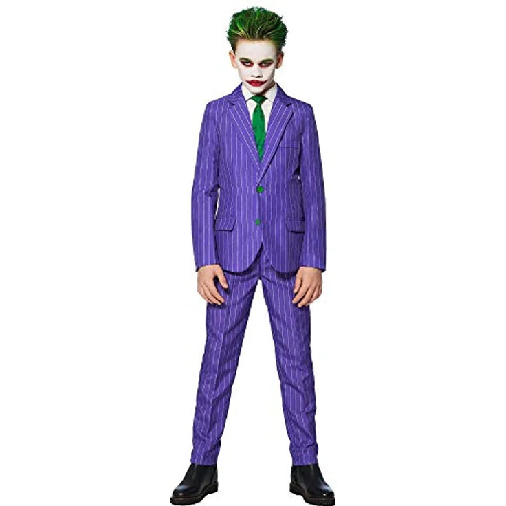 Suitmeister Jungenkostüm - The Joker DC Character - Halloween Party Anzug - Lila, Tailliert & Slim Fit – Bild 1