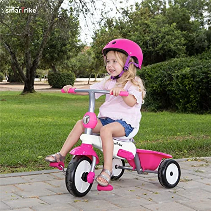 smarTrike Breeze Plus Dreirad für Kleinkinder im Alter von 1-3 Jahren – Variables( mehrstufiges) 4-in-1-Dreirad (Prinzessinnen-Rosa) – Bild 4