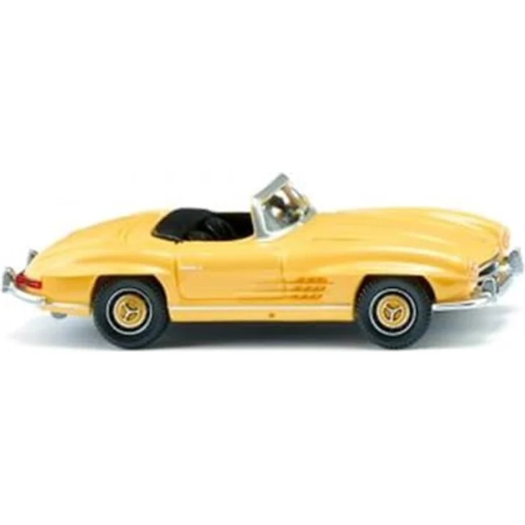 Wiking 083409 H0 PKW Modell Mercedes Benz 300 SL Roadster, Maßstab 1:87, Kunststoff, gelb – Bild 1