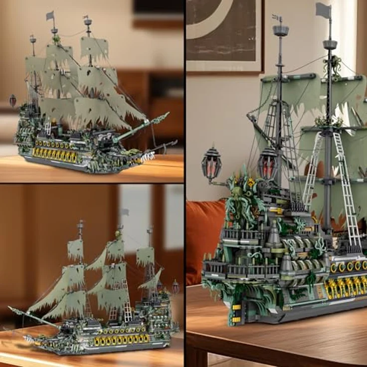 Reobrix 66037 Fliegender Holländer, Piratenschiff Modellbau mit 5865 Teilen, beweglichen Mechanismen und detaillierter Anleitung – Bild 4