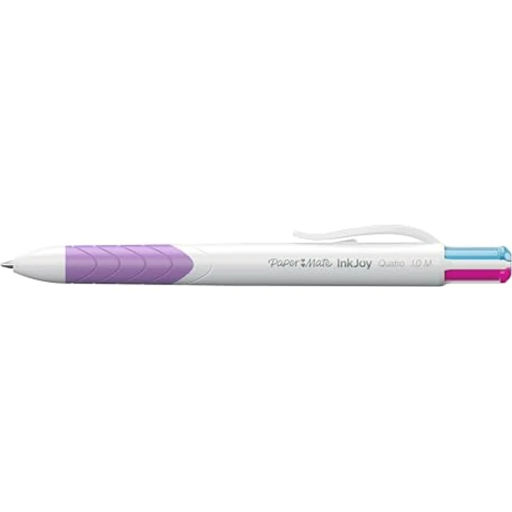 Paper Mate Inkjoy Quatro, Druck-Kugelschreiber mit 4 Farben und Gummigriffzone, 12er Pack – Bild 1