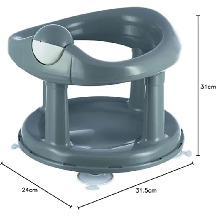Bebeconfort Drehbarer Badewannensitz, Badewannensitz, Ergonomisch, 6 Monate bis 12 Monate, Max. 10 kg, Grey – Bild 9