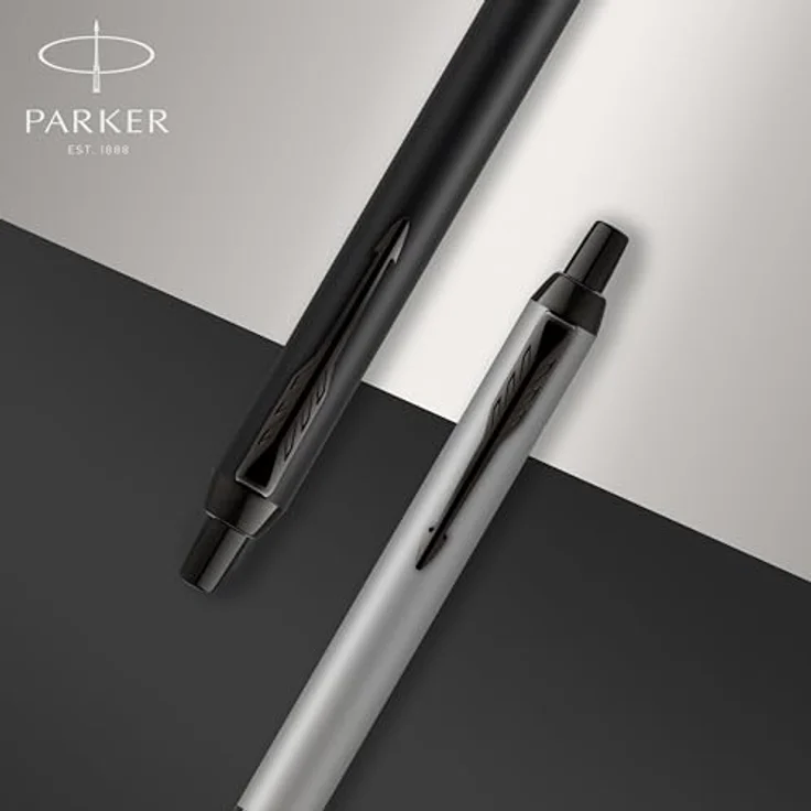 Parker Pen IM Brushed Metal G.C., Schreibstift mit stabiler Edelstahlfeder, Silber – Bild 6