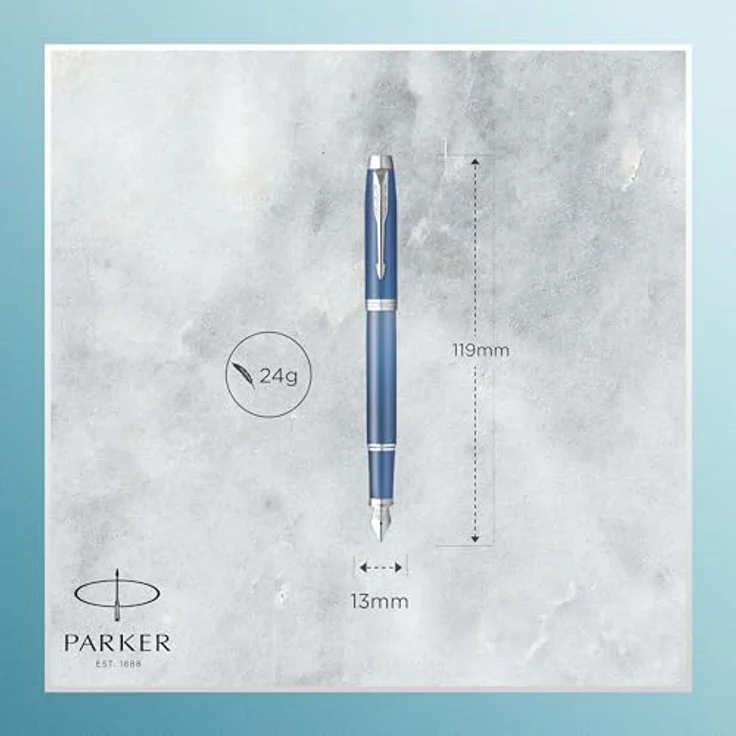 Parker Pen IM Writing Rituals, Blauer GT Füllfederhalter mit edlem Design – Bild 3