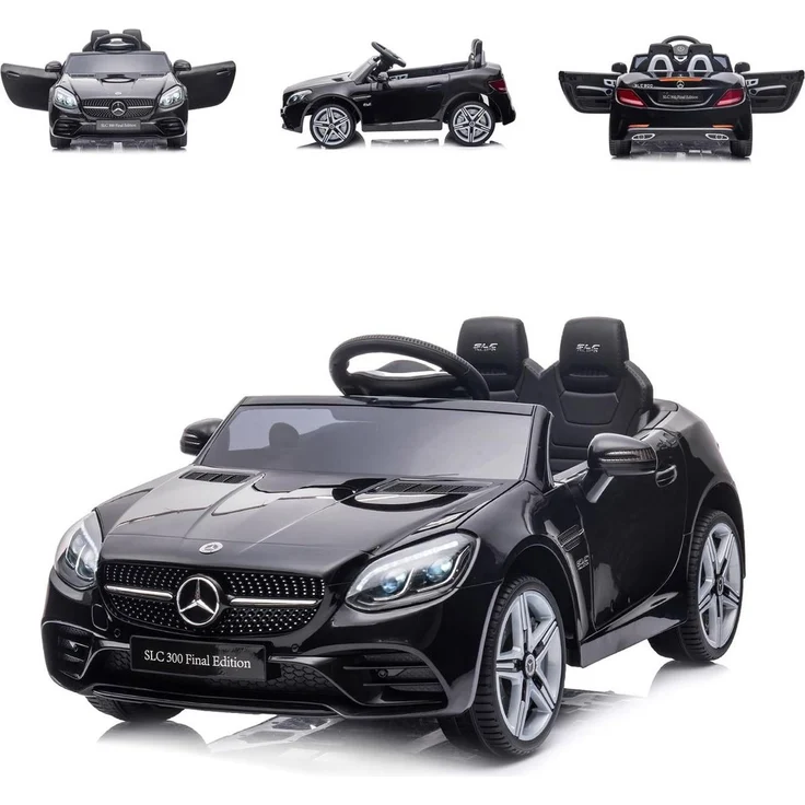Chipolino Kinder Elektroauto Mercedes Benz SLC300, mit Fernbedienung, MP3-Player, Bluetooth und LED-Beleuchtung, schwarz