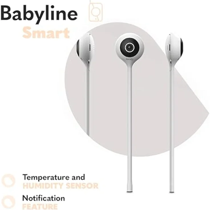LIONELO Babyline Smart elektronisches Babyphone,Baby Camera Wi-Fi,Mobile Applikation,Bewegungs Geräuscherkennung,Sichtbarkeit im Dunkeln,Zwei-Wege Kommunikation,Temperatursensor, 5,3 x 3,3 x 28,5 – Bild 5