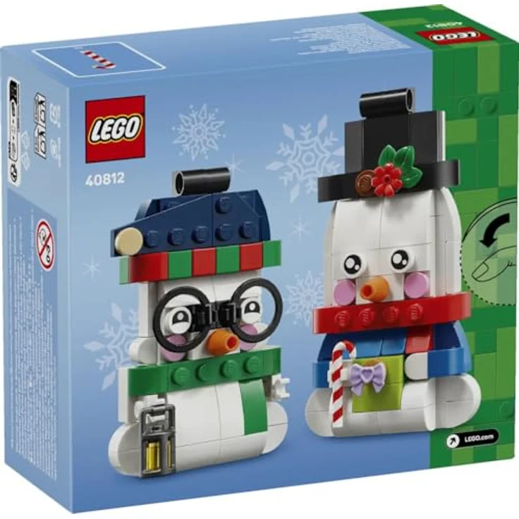 LEGO Icons 40812 Deko-Schneemänner, Bauset mit 2 baubaren Figuren, Aufhängeringen und festlichen Accessoires, 168 Teile, für Kinder ab 6 Jahren – Bild 11