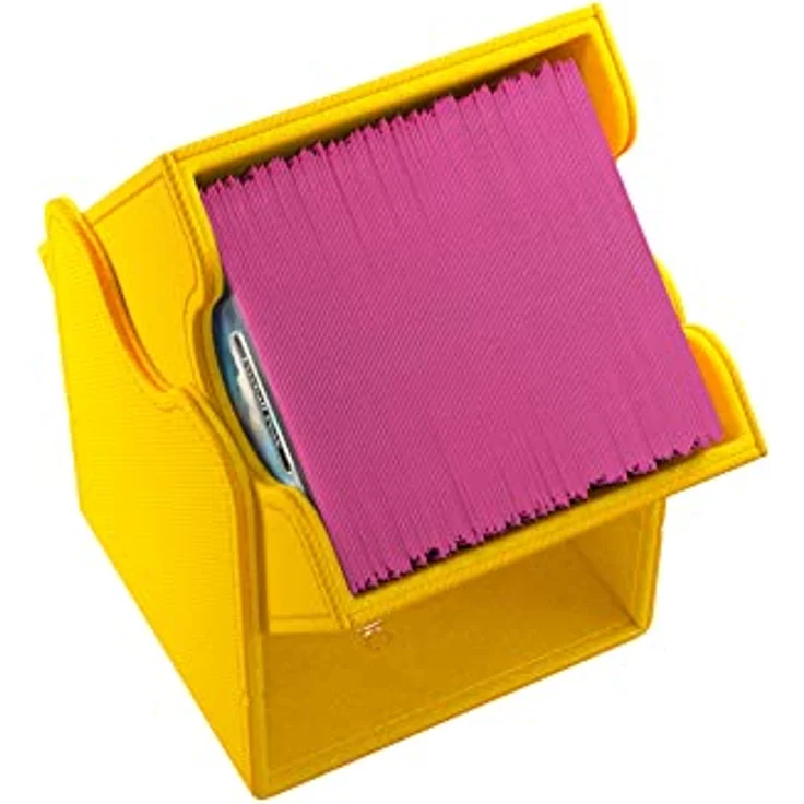 Gamegenic Squire 100+ XL, Karten-Aufbewahrungsbox für 100 Karten, gelb, mit abnehmbarer Abdeckung und hochwertigen Materialien – Bild 3