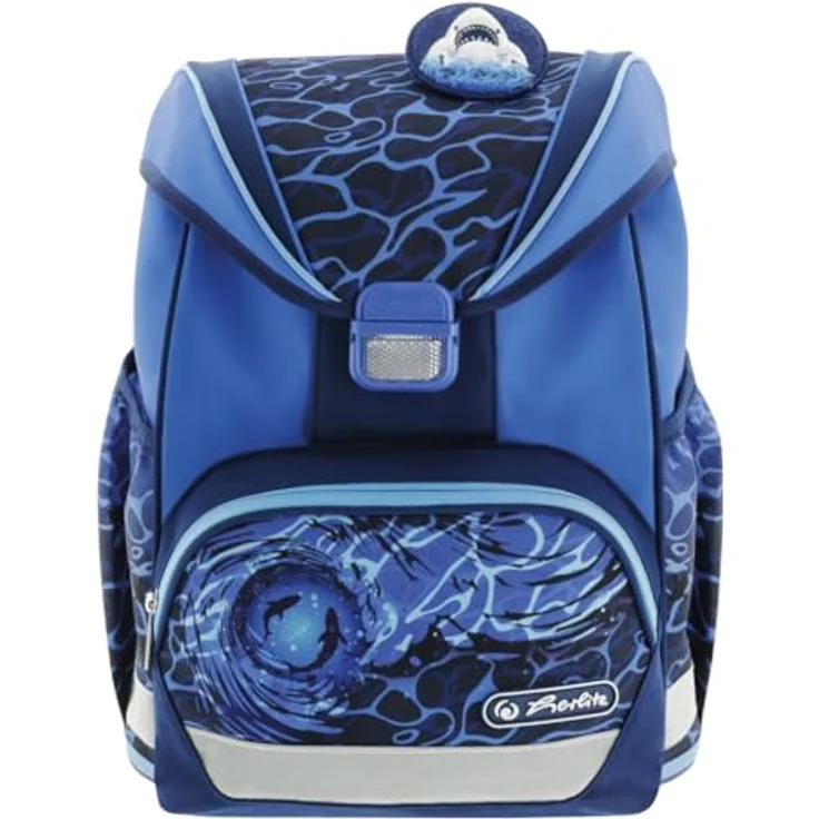 Herlitz Schulranzen UltraLight Plus Blue Shark, 16 l - OEKO-TEX zertifiziert, ergonomisch, sicher und robust – Bild 2