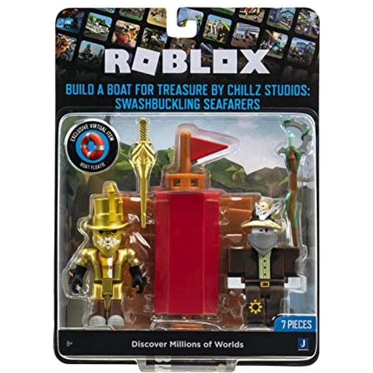 Roblox ROB0686 - Game Pack Build a Boat for Treasure - 2er Figuren Pack mit Zubehör und Spielcode – Bild 3