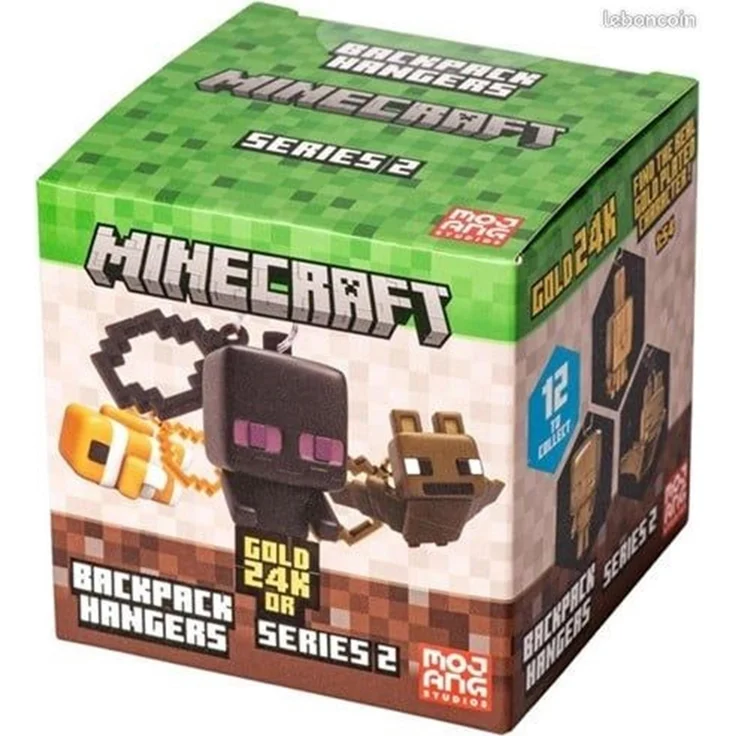 Mojang Minecraft Rucksack-Anhänger, Sammelfigur aus Serie 2, zufällig ausgewählter Charakter