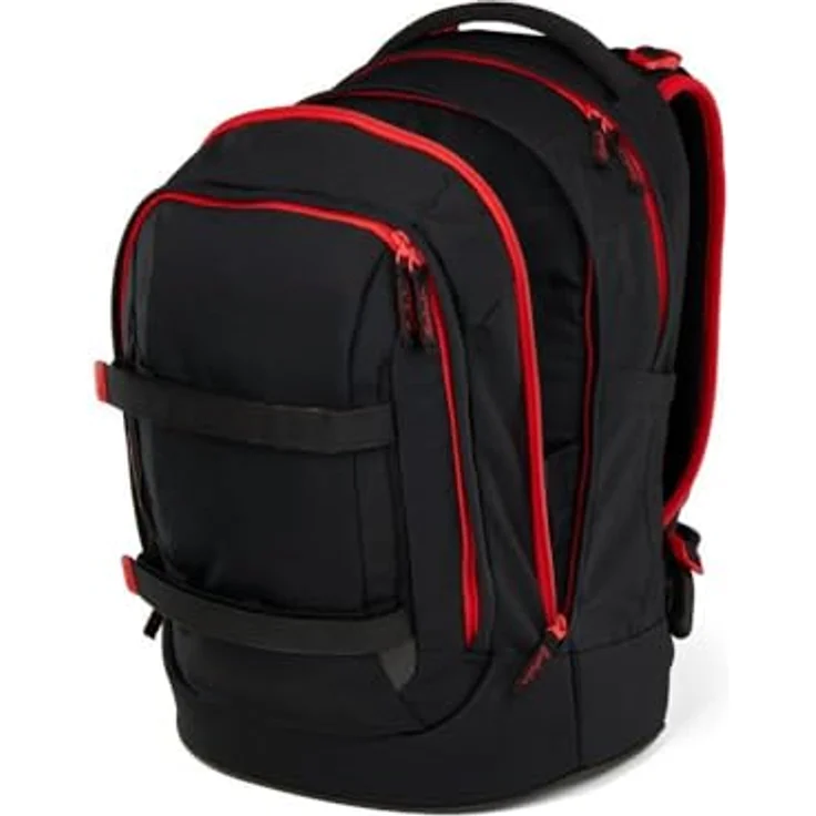 Satch pack Schulrucksack Set 2tlg. inkl. Schlamperbox, 30 Liter Volumen, 3D Soft-Mesh Rückensystem, Fire Phantom – Bild 4