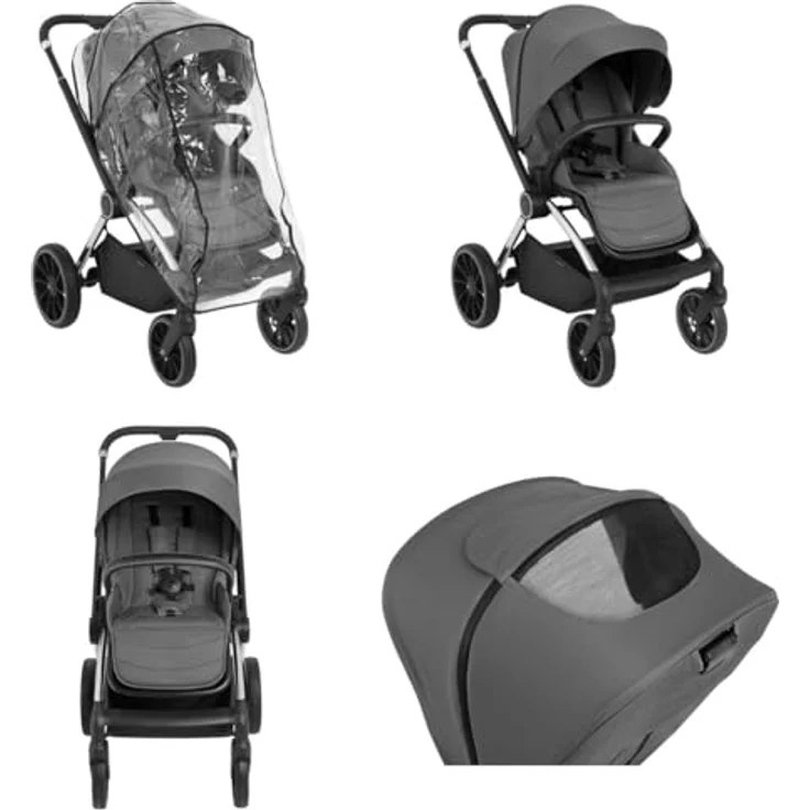 Kikkaboo Kara 2 in 1 Kinderwagen, Babywanne und Sportsitz, verstellbar, faltbar, inkl. Wickeltasche, geeignet ab Geburt bis 22 kg – Bild 4