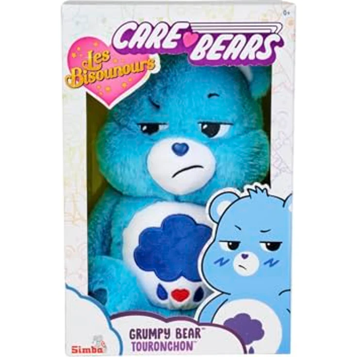 Simba 6305878004 - Glücksbärchi, Brummbärchi, 35cm, Care Bears Plüschfigur, blau - Robuste Konstruktion, Flexible Gestaltung – Bild 4