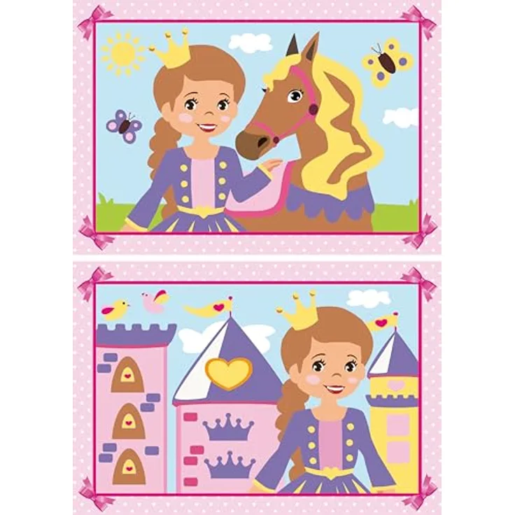 Ravensburger Malen nach Zahlen CreArt, Kleine Prinzessin, 5 fertig gemischte Acrylfarben, für Kinder von 5-7 Jahren, Made in Europe