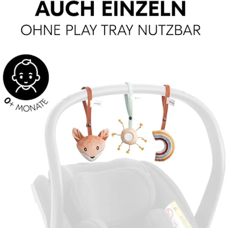 Hauck Greifspielzeug Play Catching S Fox, Aktivitätsring für Hochstühle mit süßen Spielelementen und sicherer Befestigung – Bild 5