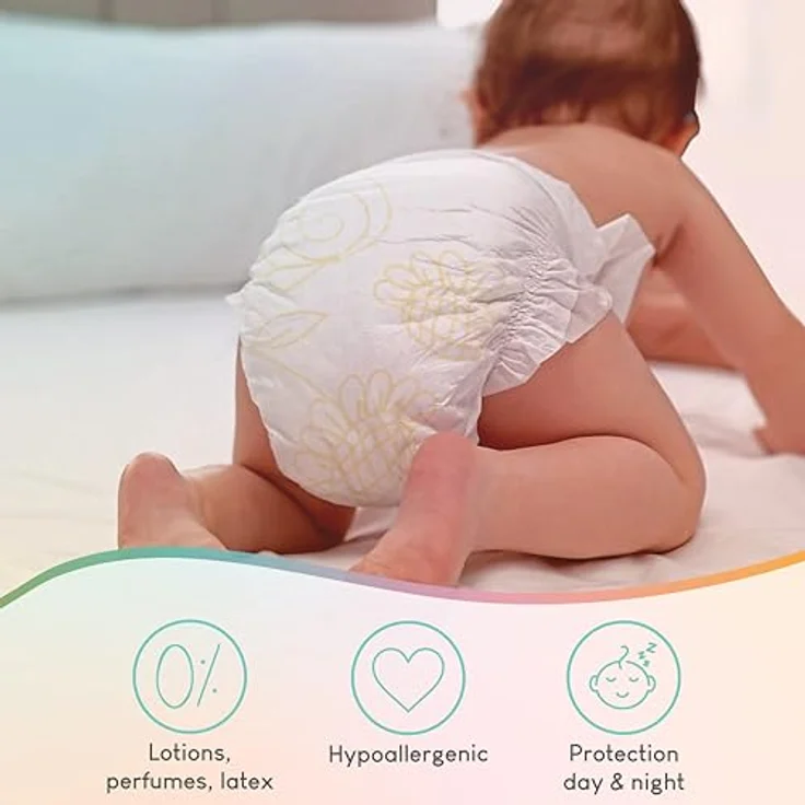 Pillo Premium New Born Size 1 Einwegwindeln, 2-5 kg, hypoallergen, atmungsaktiv, 33 Stück – Bild 3