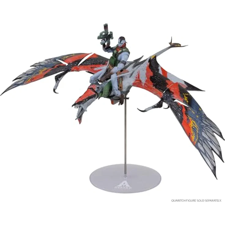 McFarlane Toys Avatar: Fire and Ash Actionfigur Quaritch's new Banshee, detailreich und beweglich, inklusive Ständer, kompatibel mit 7-Zoll-Figuren – Bild 2