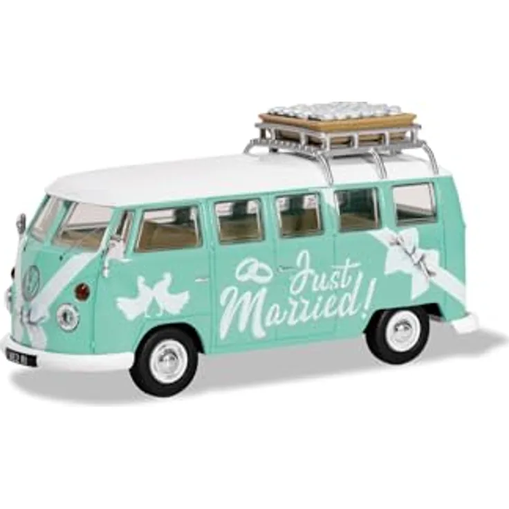 Corgi Volkswagen Campervan „Just Married“, Modellfahrzeug im Maßstab 1:43, Länge 100 mm, für Erwachsene ab 14 Jahren