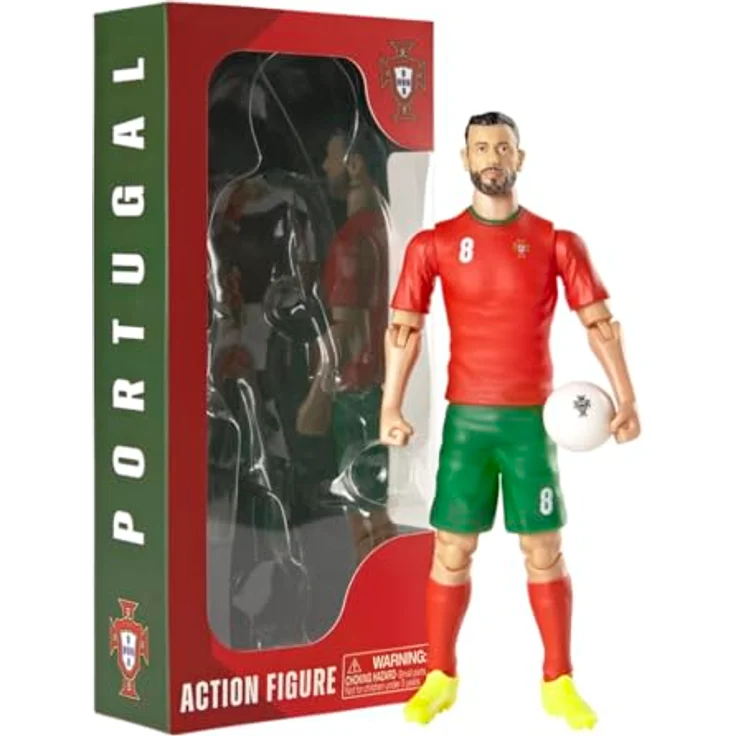 Banbotoys Portugal Bruno Fernandes Actionfigur, 20cm detailgetreues Fußball-Miniaturdesign für Sammler – Bild 1