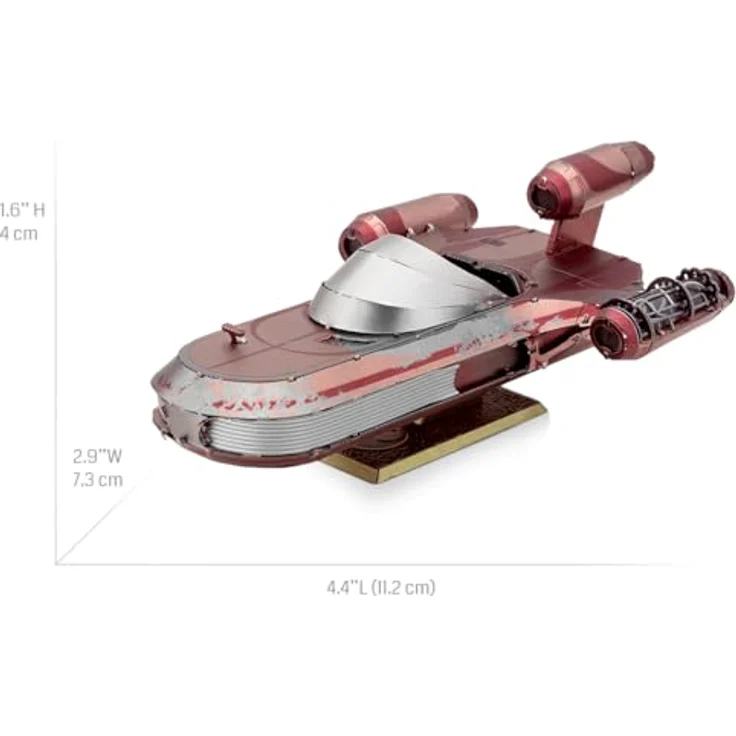 Fascinations Metal Earth MMS415 - Star Wars EP9 X-34 Landspeeder™, 3D-Metallbausatz mit 2.25 Metallplatinen, lasergeschnittene Bauteile, ab 14 Jahre – Bild 2
