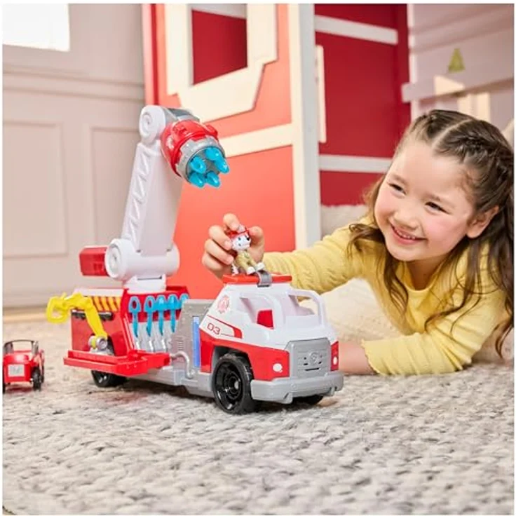 Spin Master Paw Patrol-Fire Rescue-Deluxe Feuerwehr, Spielzeugauto, lizenziertes Feuerwehrfahrzeug, bunt, 13,34 cm hoch – Bild 7