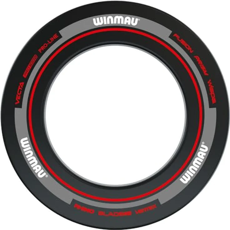 Winmau Auffangring "Advance - 4452", schwarzer Catchring für Sisal-Dartboards, 68 cm Durchmesser, robuste Wand- und Bodenschutzfunktion – Bild 1