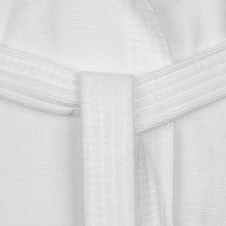 Vossen Unisex-Bademantel Texas, Webvelours, Kapuze, Gürtel, kürzere Länge - Blau – Bild 6
