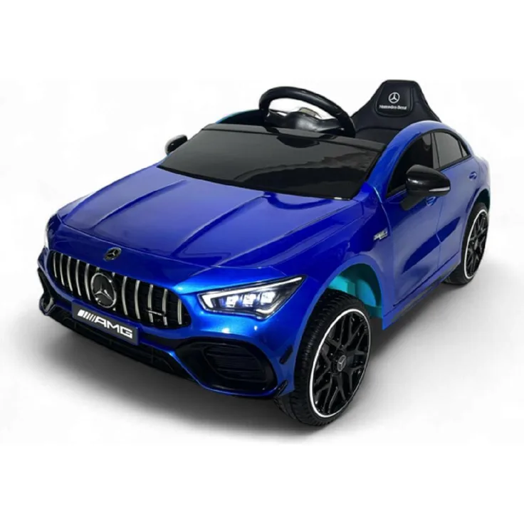 schnaeppchenmeile-online Kinder Elektroauto Mercedes CLA 45s AMG, 4 Motoren, LED-Beleuchtung, Audio mit Bluetooth, EVA-Reifen, Fernbedienung, geeignet für Kinder bis 6 Jahre