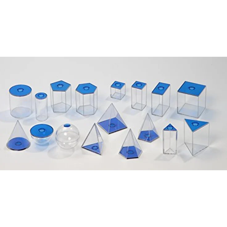 Betzold Lernspielzeug Füllkörper, 17 Stück – Geometrie-Körper aus Plexiglas, blau und rot, stabil und abnehmbar – Bild 6