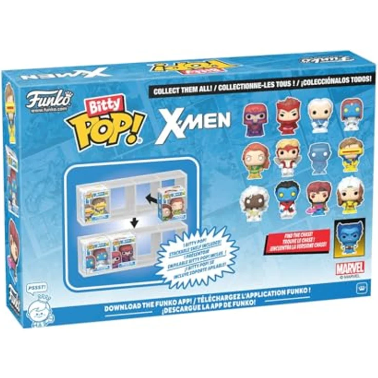Funko Bitty POP! 4 Pack: Marvel X-Men - Phoenix, Angel, Iceman, Cyclops - 1 in 6 Chance auf Chase Variante - Sammelbare Figur, 0,9 Zoll (2,2 cm) - Perfekt als Geschenk – Bild 2