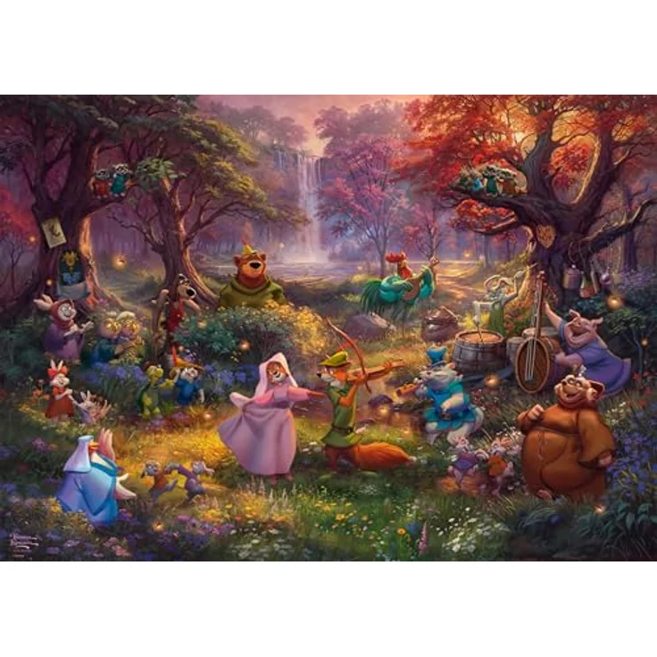 Schmidt Spiele 58040 Thomas Kinkade, Disney Robin Hood, 1000 Teile Puzzle, 69,3 x 49,3 cm, für 12 Jahre und älter – Bild 4