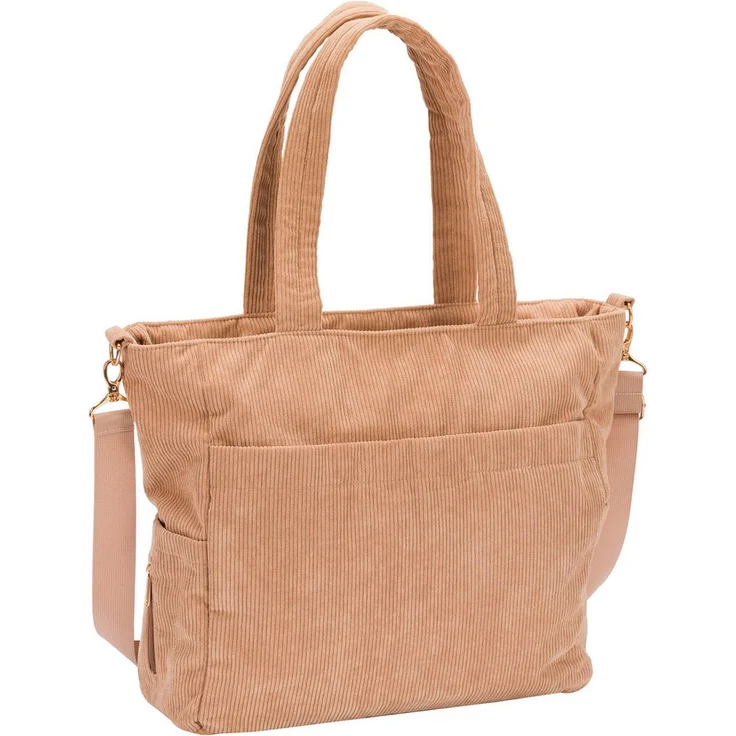 Fillikid Wickeltasche Cord, stylische Wickeltasche mit Thermotasche und verstellbarem Trageriemen, robuste und leicht zu reinigende Cord-Oberfläche
