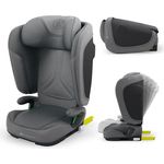KinderKraft Unity 2 I-Size GREY, Kindersitz mit ISOFIX, 5-fach verstellbarer Rückenlehne und SPS-Seitenaufprallschutz für Kinder von 100 bis 150 cm