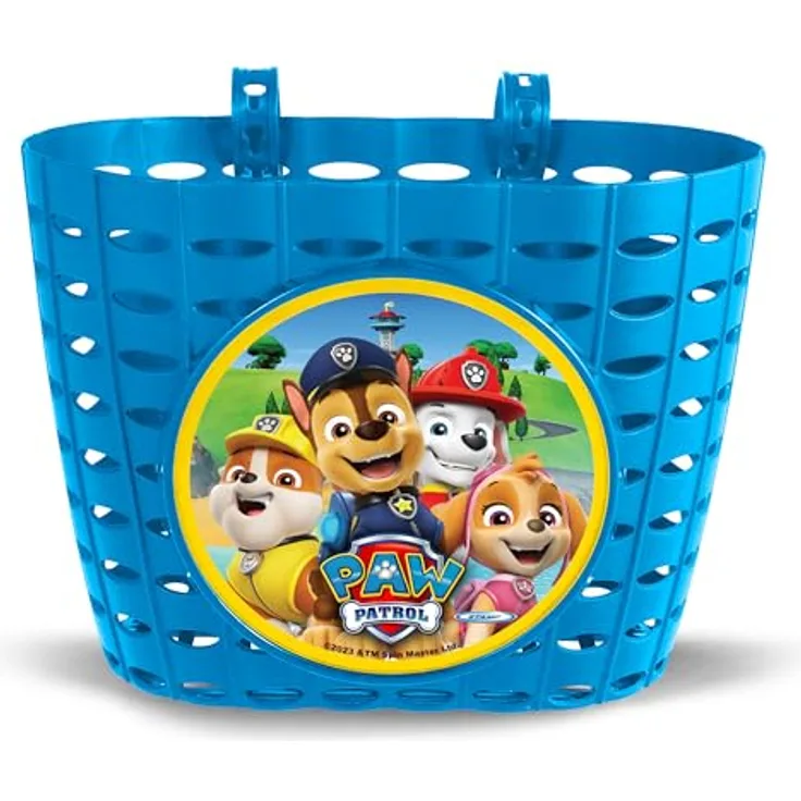 Stamp Korb Cycle PAW Patrol, dekorierter Fahrradkorb mit universellem Befestigungssystem für Lenker, bunt