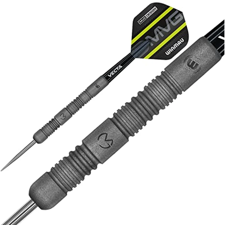 WINMAU MvG Exact 23 Gramm Profi Wolfram Steeltip Dartpfeile Set mit Winmau Prism Alpha Flügen und Vecta Schäften, Aluminium Point Protector – Bild 3