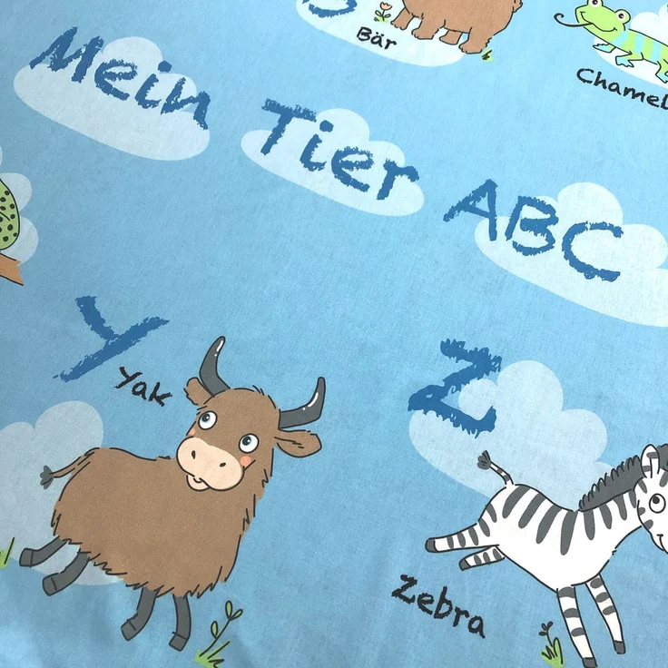 Mein Tier ABC Bettwäsche Digitaldruck ESPiCO Sleep and Dream 135 x 200 + 80 x 80 cm – Bild 6