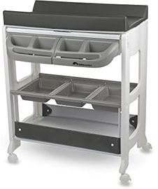 bebeconfort Dolphy 2-in-1 Badewanne & Wickeltisch mit Staufächer, Handtuchhalter und integrierten Rädern – Beliebt