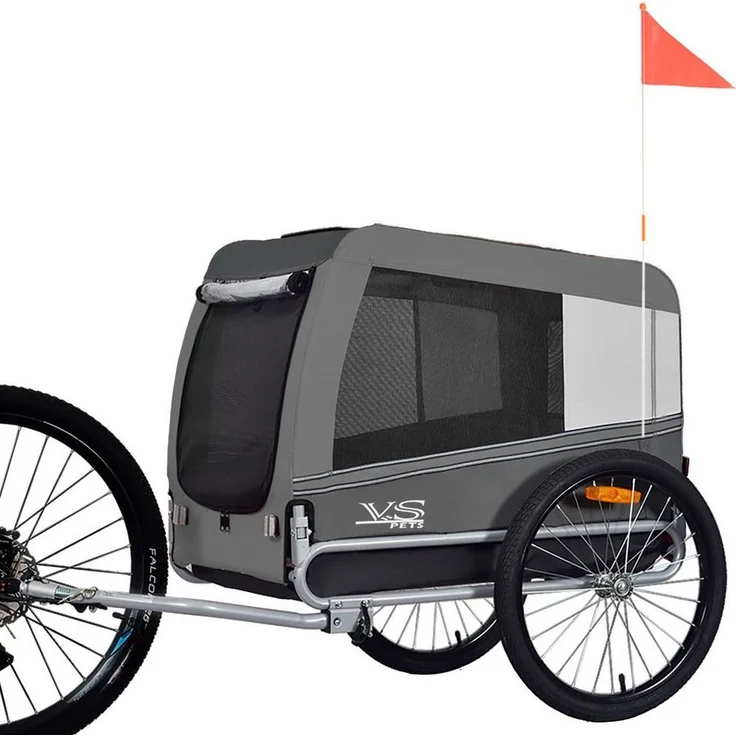 TIGGO Fahrradhundeanhänger TIGGO VS Pets LARGE, geeignet für mittelgroße und große Hunde, ROT