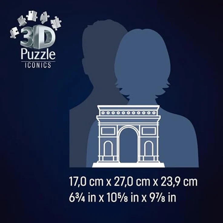 Ravensburger 3D Puzzle Iconics: Triumphbogen Paris - mit LED Beleuchtung und 3 Beleuchtungsmodi, Detailgetreue Nachbildung, 216 Teile – Bild 4