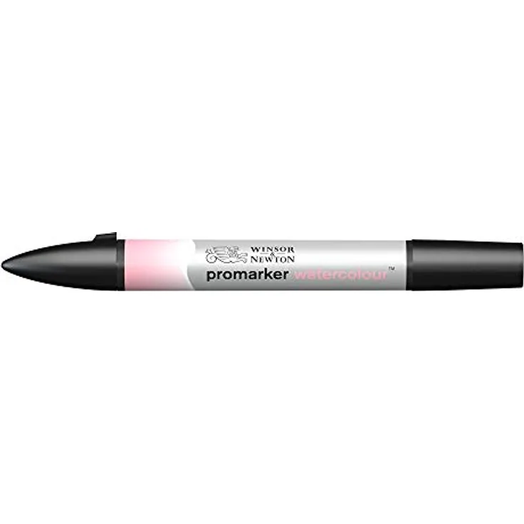 Winsor & Newton 0201461 Aquarellmarker - 2 Spitzen, Pinsel- und feiner Spitze, lichtecht, hochpigmentierte Aquarellfarben für Kalligrafie, Zeichnungen - Hellrosa