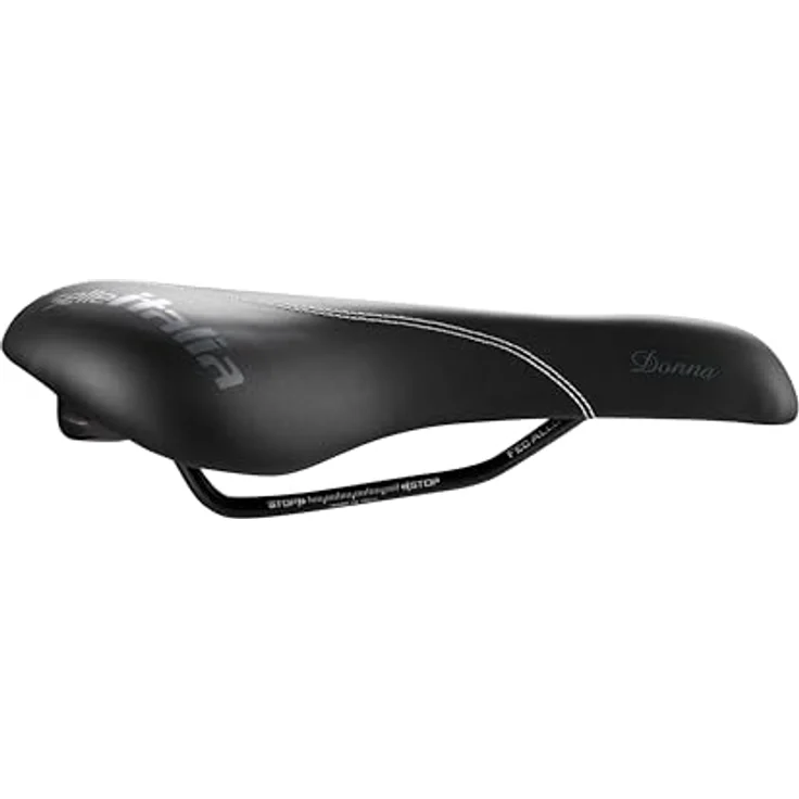 Selle Italia DONNA Sattel schwarz - L2, Fahrradsattel mit Eisen-Kohlenstoff-Legierung und Duro-Tek Bezug – Bild 3