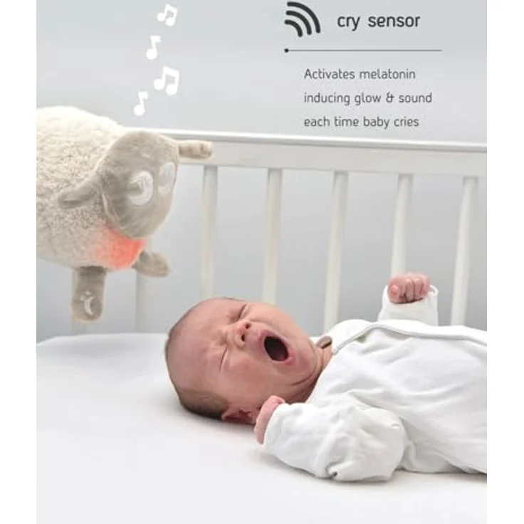 Sweet Dreamers Ewan Deluxe, Wiederaufladbare White Noise Sound Machine in Beige, mit Schreisensor, Nachtlicht und 10 beruhigenden Geräuschen, kontinuierliche oder Timer-Wiedergabe – Bild 4