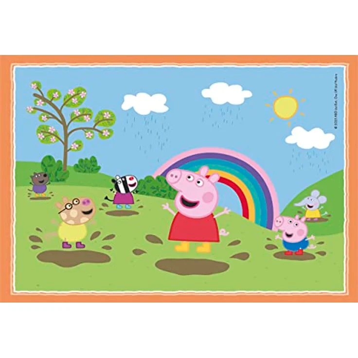 Clementoni 21516 Supercolor 4 In 1-Peppa Pig-Puzzle 12,16,20,24 Teile Ab 3 Jahren, Buntes Kinderpuzzle Mit Besonderer Leuchtkraft & Farbintensität, Geschicklichkeitsspiel Für Kinder – Bild 2