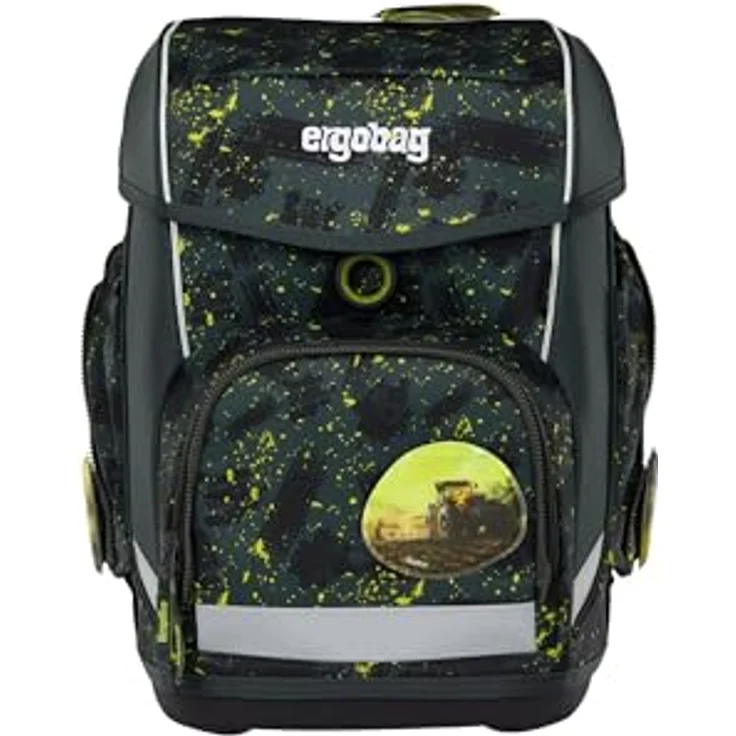 ergobag CUBO MähdreschBär Schulranzen-Set, 5-teilig, ergonomisch, Your-Size-System, ab 1. Klasse, 19 l Volumen, PFC-frei – Bild 2