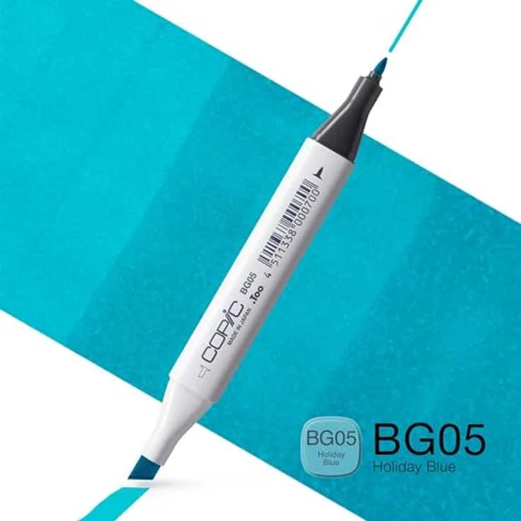 Copic Classic Marker Typ BG - 05, Holiday Blue, professioneller Layoutmarker mit doppelter Spitze, schnelltrocknend und nachfüllbar – Bild 2