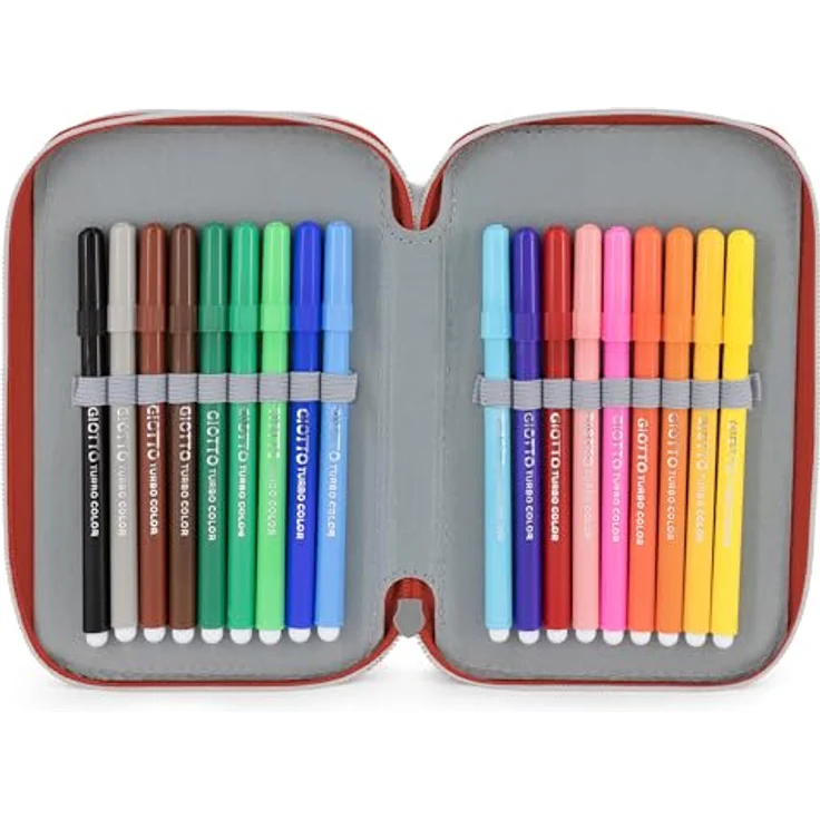 Clondo 3-Fach Federmäppchen für Jungen, gefüllt mit 46 Teilen – inkl. radierbarer Gelstifte, Filz- und Buntstifte, ideal für Schule & Geschenke, Star Wars Design – Bild 4