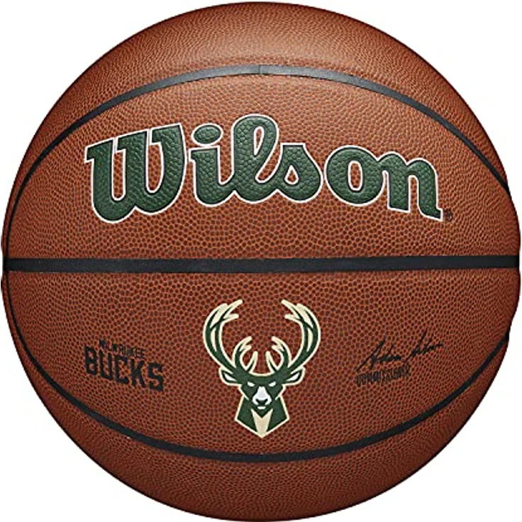 Wilson Basketball TEAM ALLIANCE, MILWAUKEE BUCKS, Indoor/Outdoor, Mischleder, Größe: 7 – Bild 1